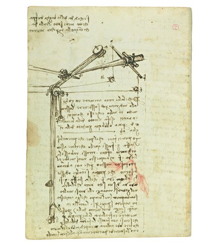 Codex over de vlucht van vogels, Folio 16 verso door Leonardo da Vinci